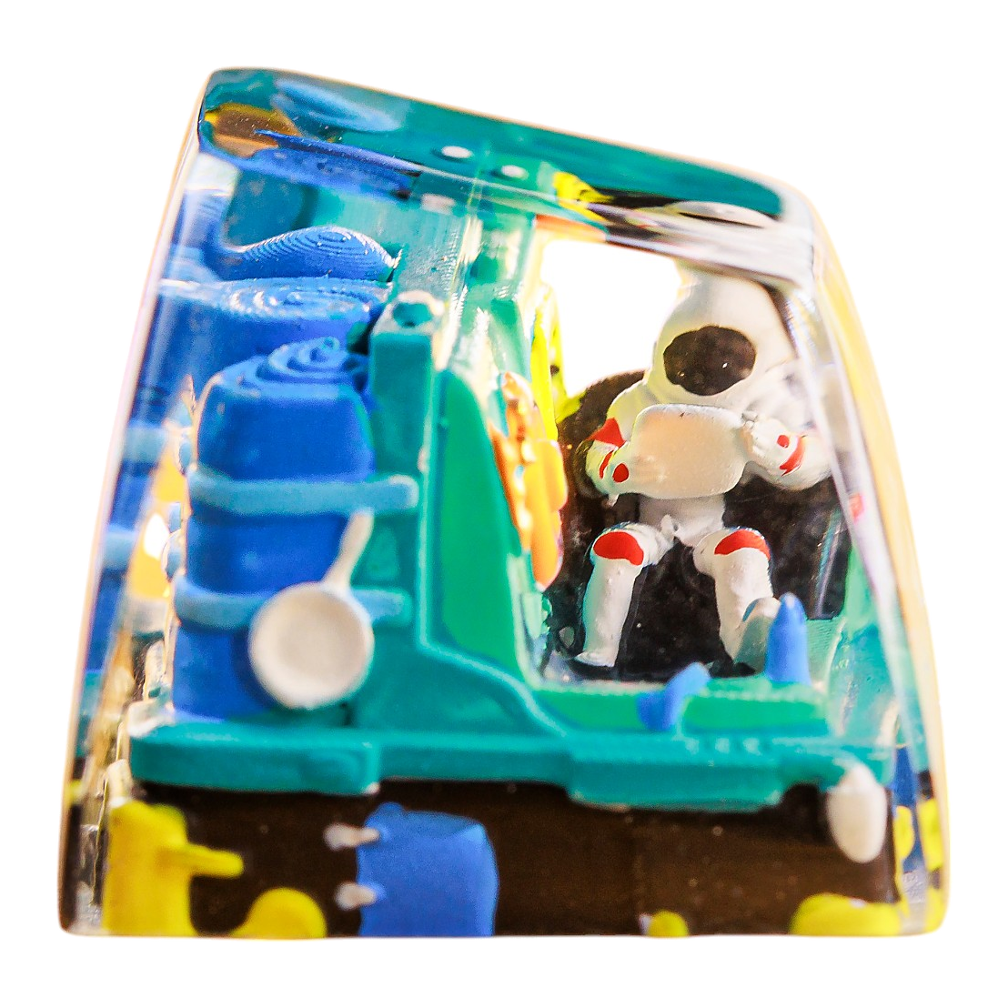 Astronaut Green resin artisan keycap