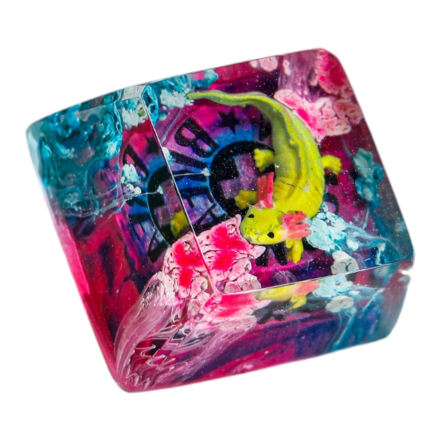 Sea Serpent resin artisan keycap