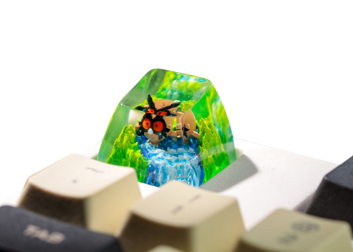 Hoothoot resin artisan keycap