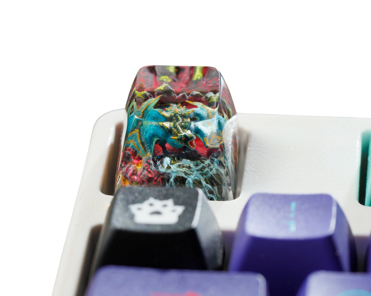 Blue Dragon #2 resin artisan keycap