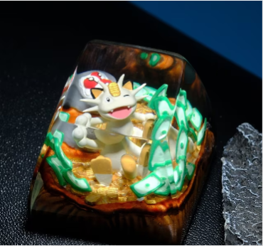 Meowth Resin Keycap
