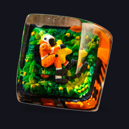 Astronaut Orange #3 Resin Keycap