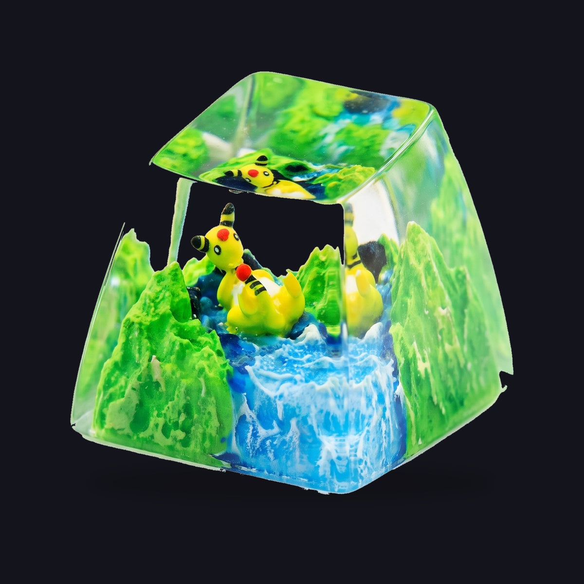Ampharos Resin Keycap — studio square