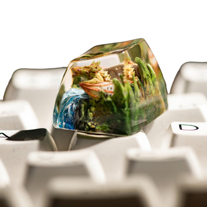 Orange Dragon resin artisan keycap