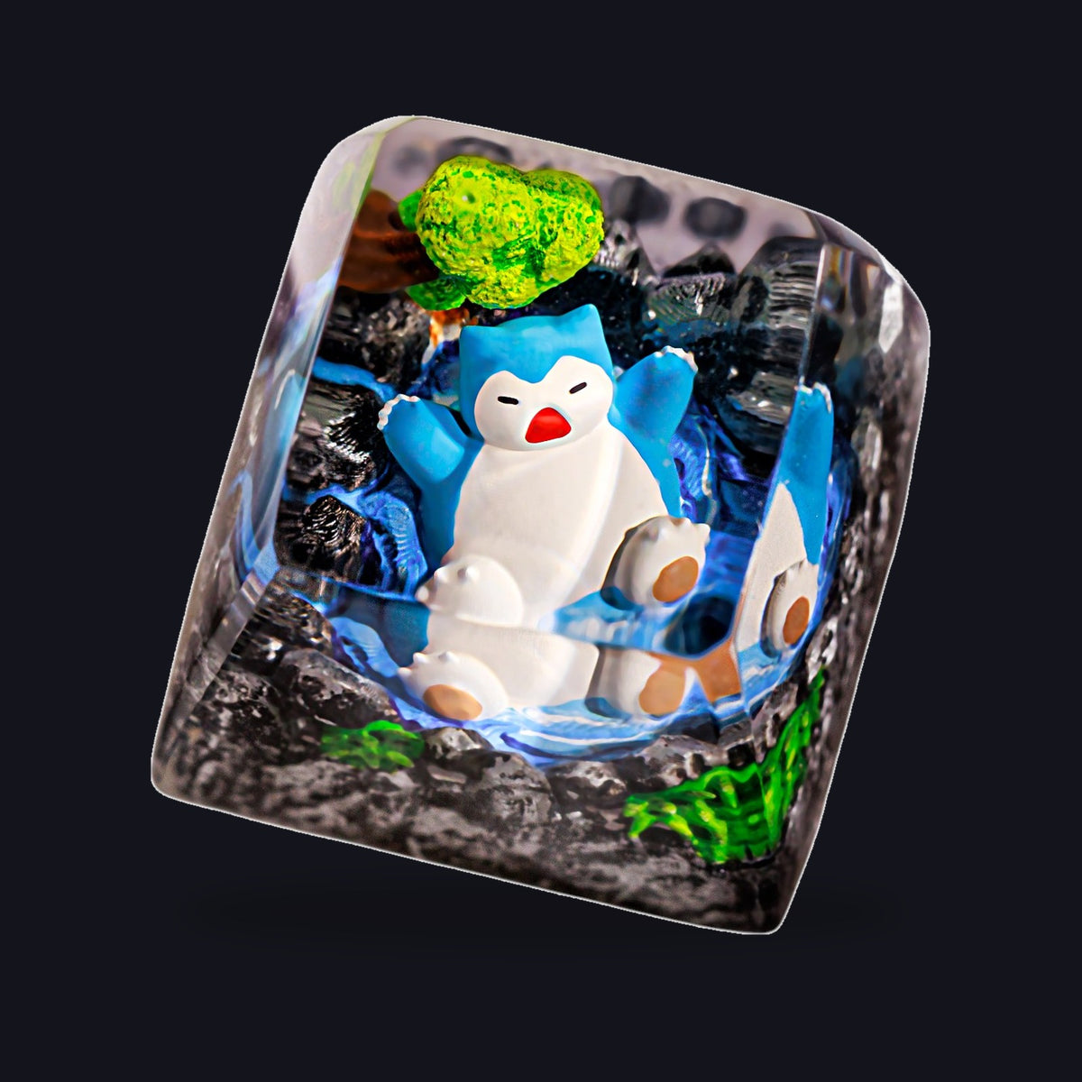 Snorlax Resin Keycap — studio square