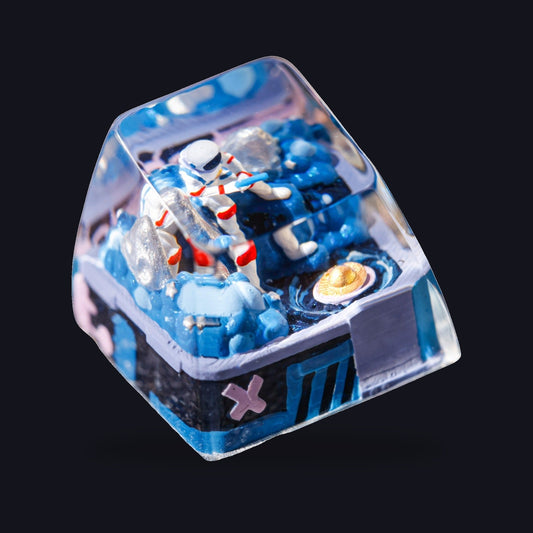 Astronaut Blue #2 Resin Keycap — studio square