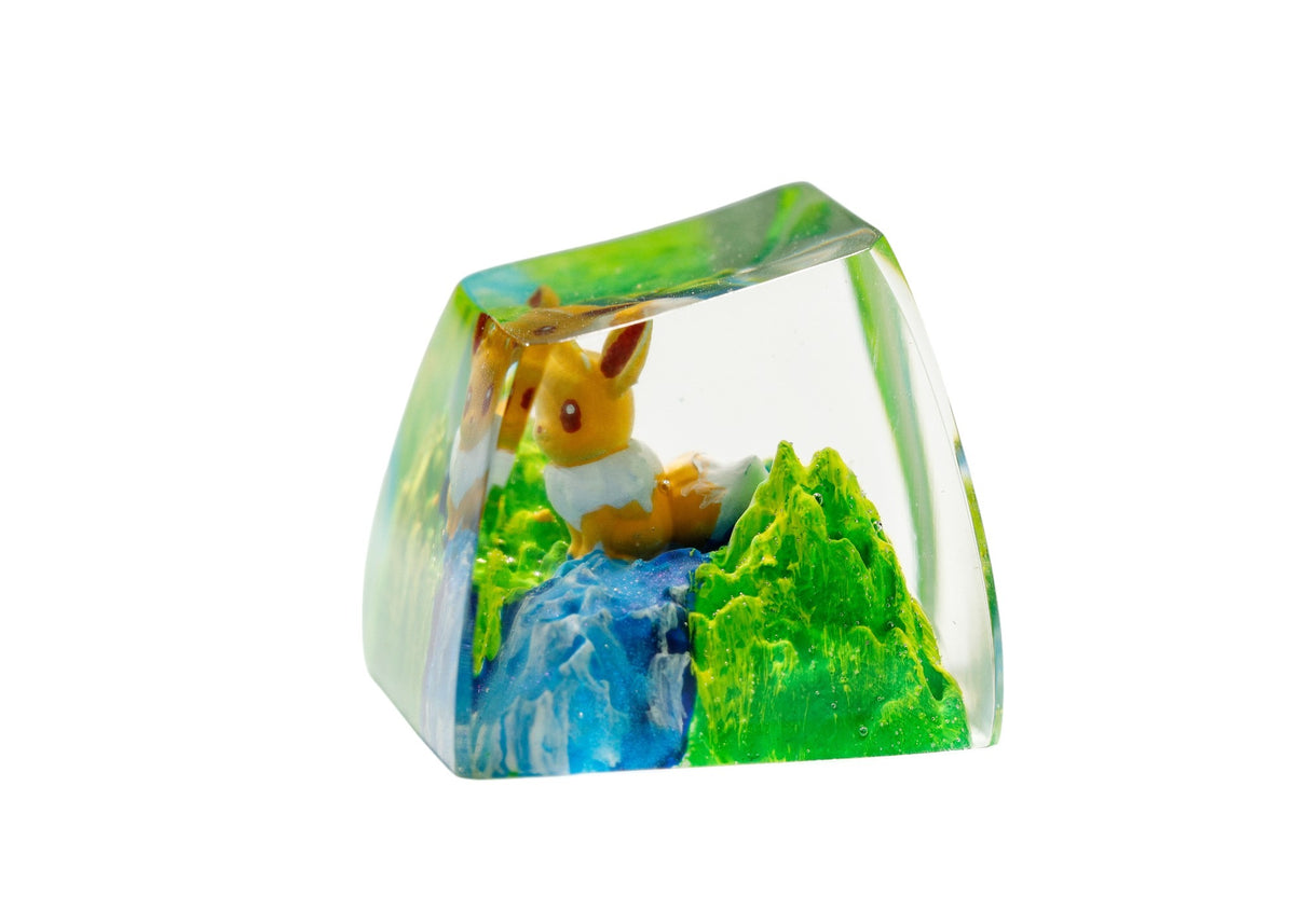Eevee Meadow Falls resin artisan keycap