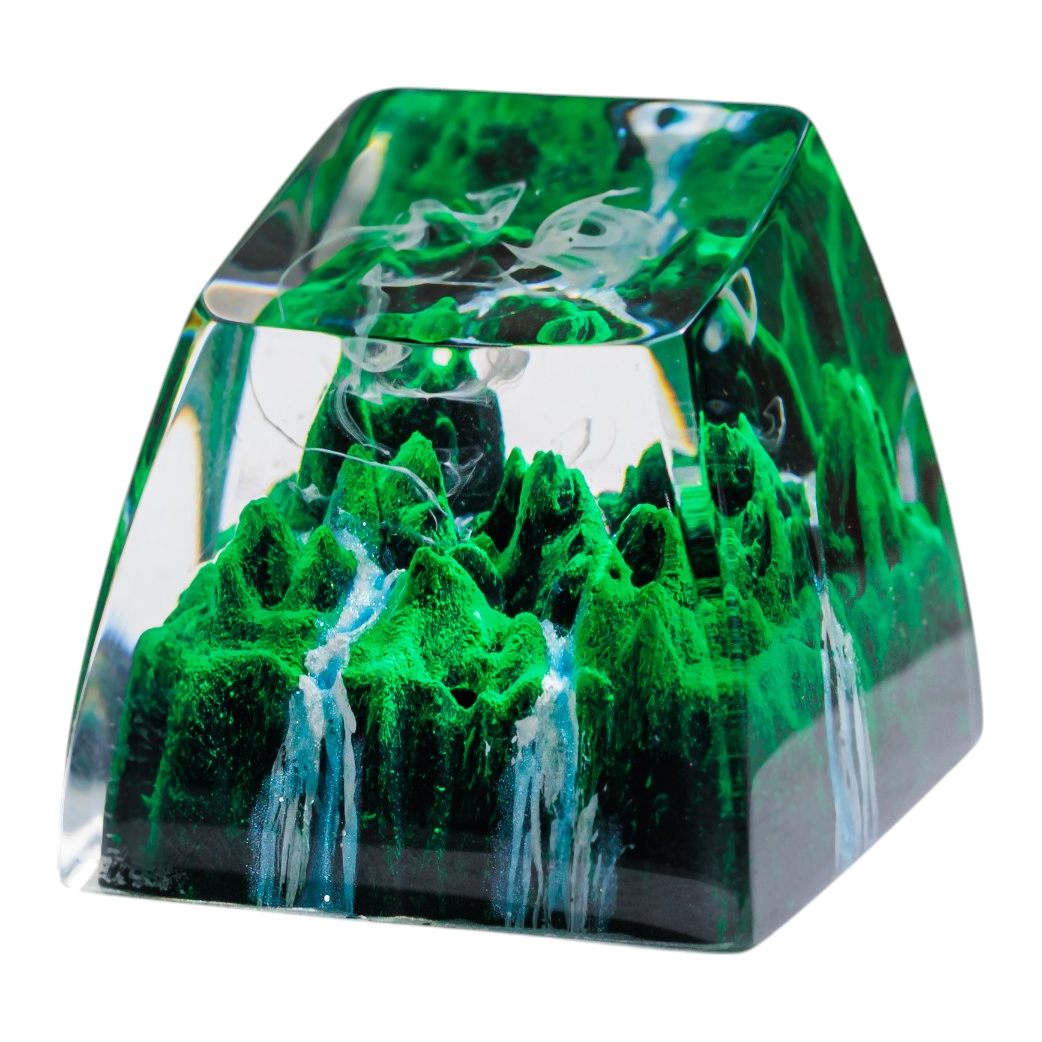 Forest resin artisan keycap