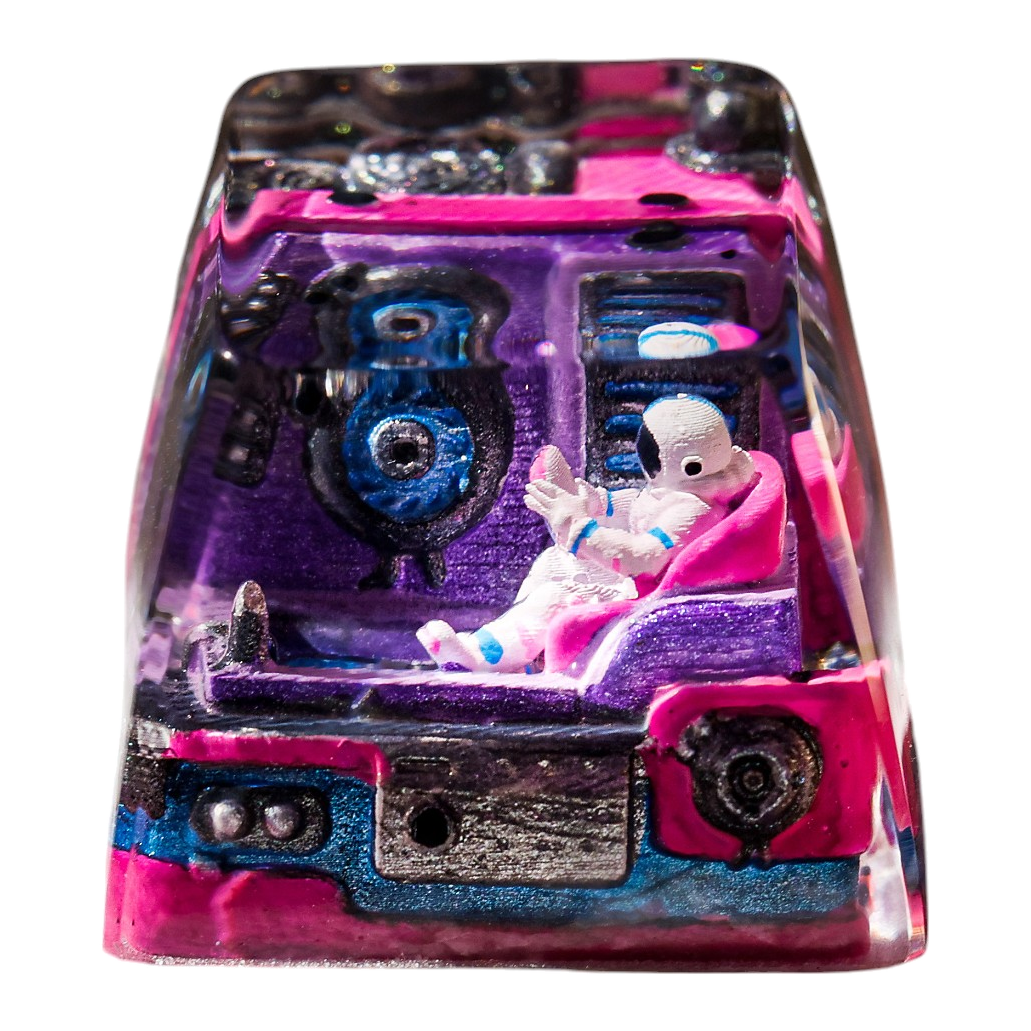 Astronaut Pink resin artisan keycap