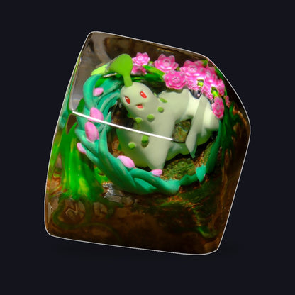 Chikorita Resin Keycap — studio square