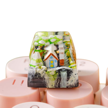 Cottage resin artisan keycap