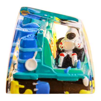 Astronaut Green resin artisan keycap