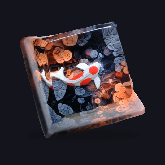 Koi Fish Resin Keycap — studio square