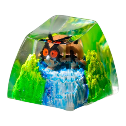 Hoothoot resin artisan keycap