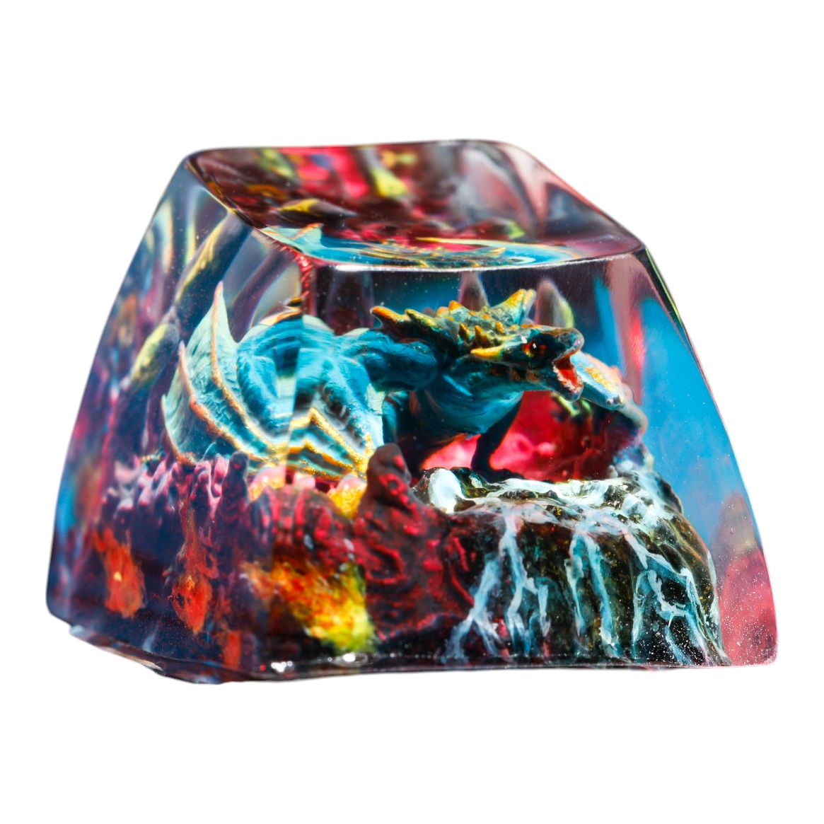 Blue Dragon #2 resin artisan keycap