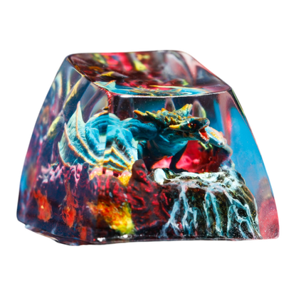 Blue Dragon #2 resin artisan keycap