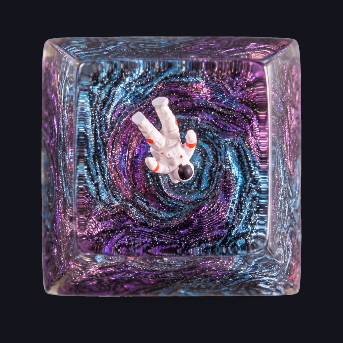 Astronaut Resin Keycap — top view