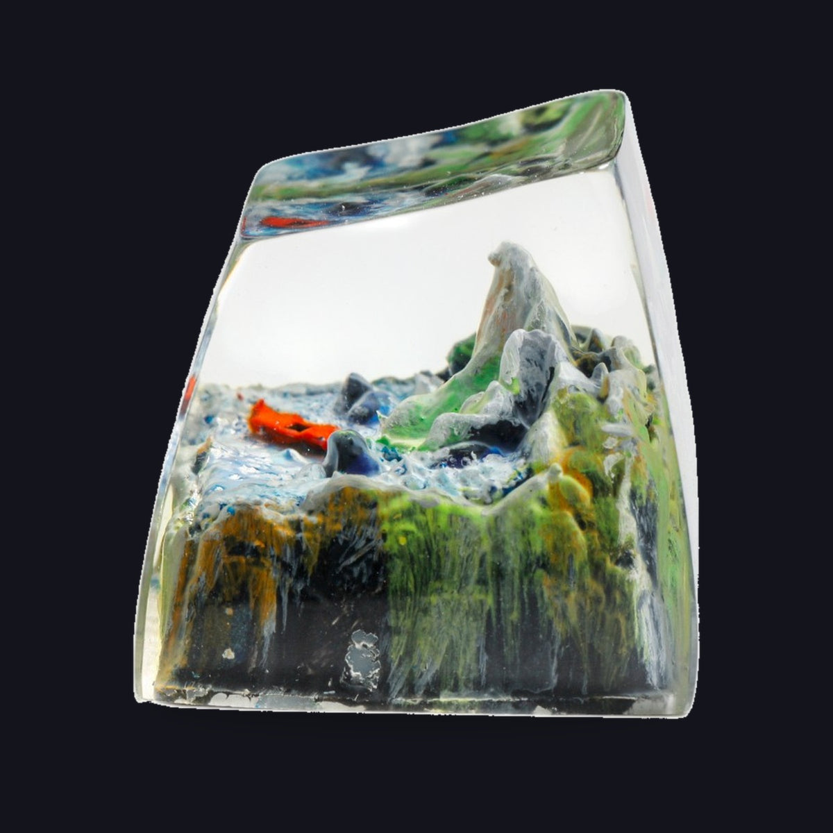 Ocean Resin Keycap — studio square
