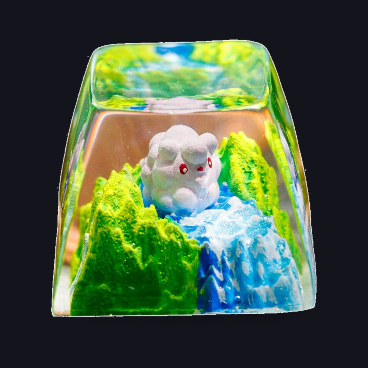 Swirlix Resin Keycap — studio square