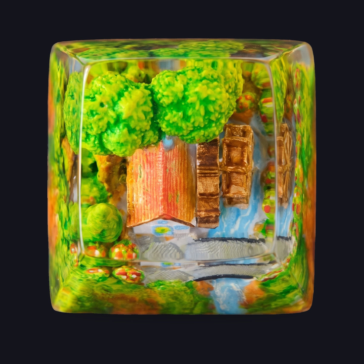 Cottage #4 Resin Keycap — top view