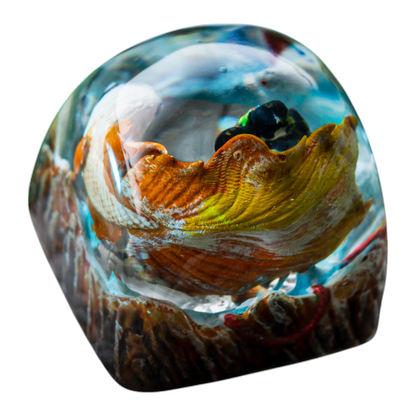 Koi Fish Blue resin artisan keycap