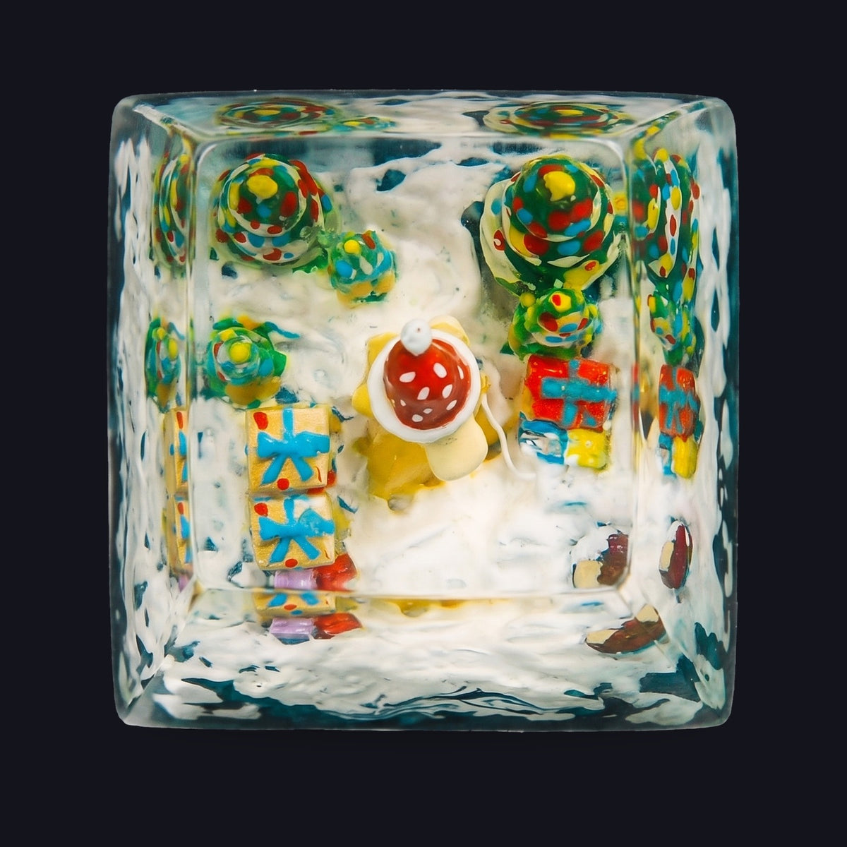 Christmas #2 Resin Keycap — top view