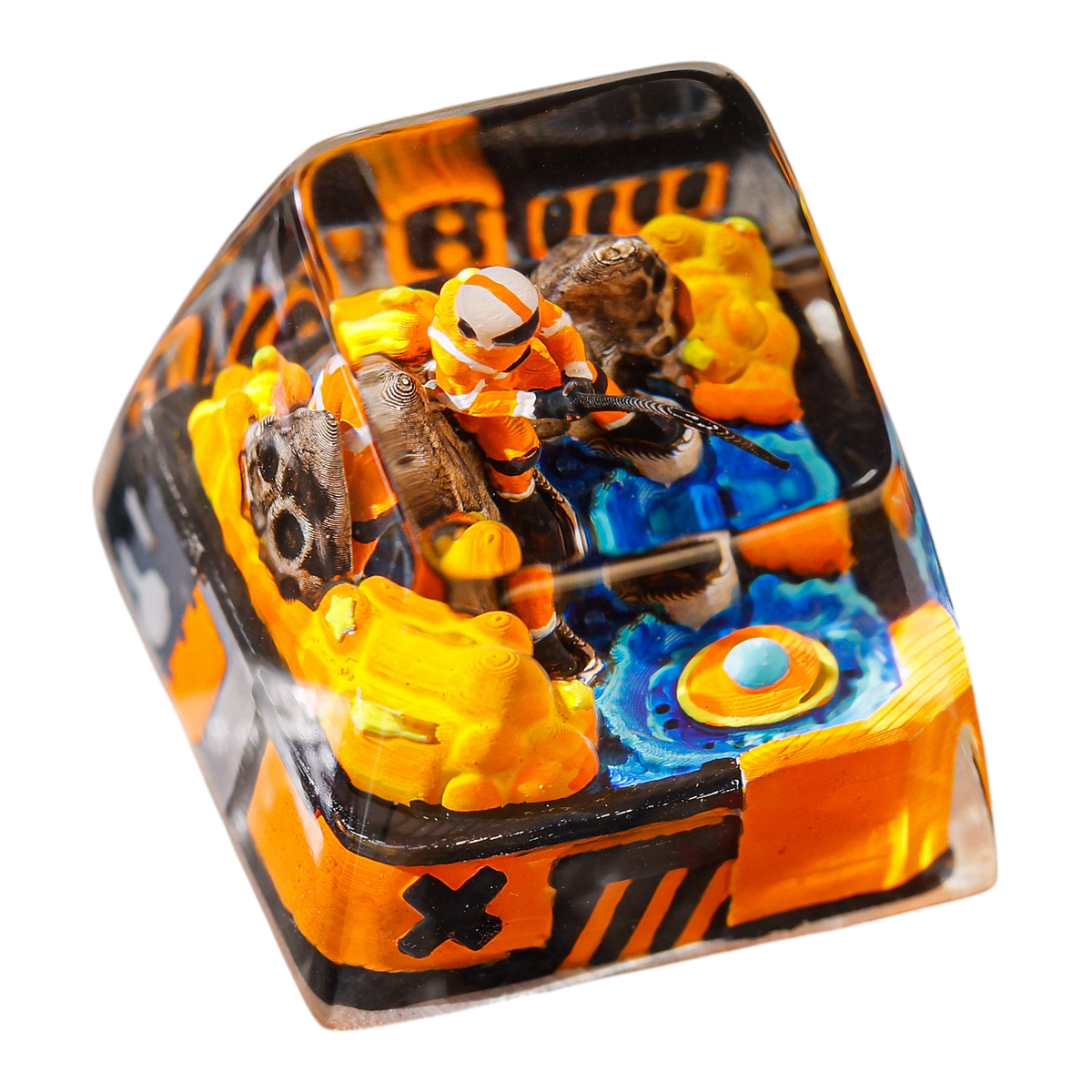 Astronaut Orange #2 resin artisan keycap