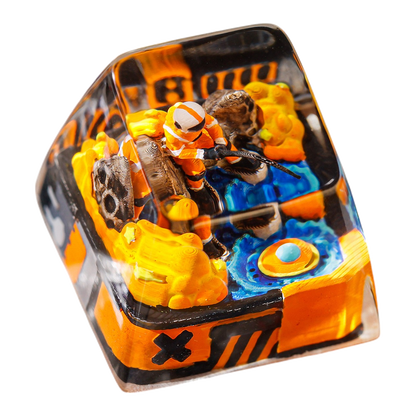 Astronaut Orange #2 resin artisan keycap