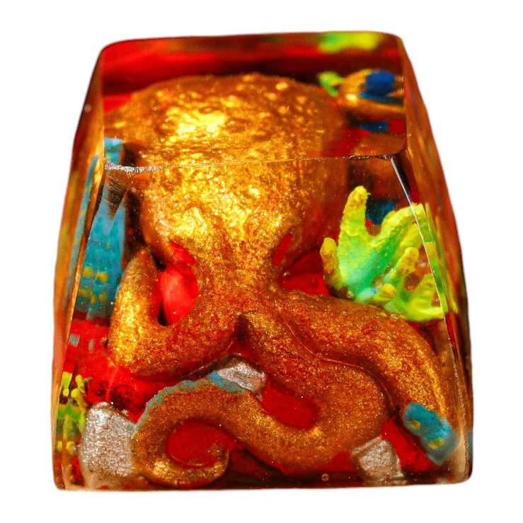 Octopus resin artisan keycap