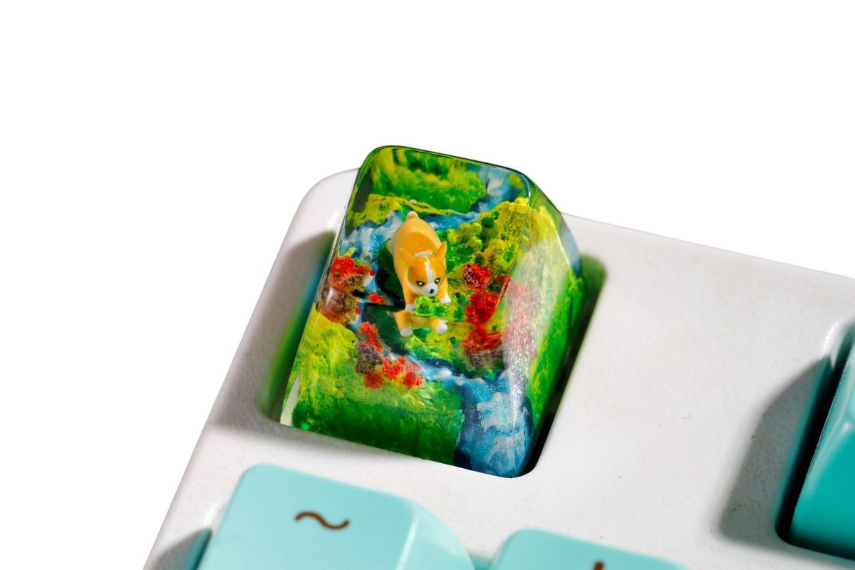 Corgi resin artisan keycap