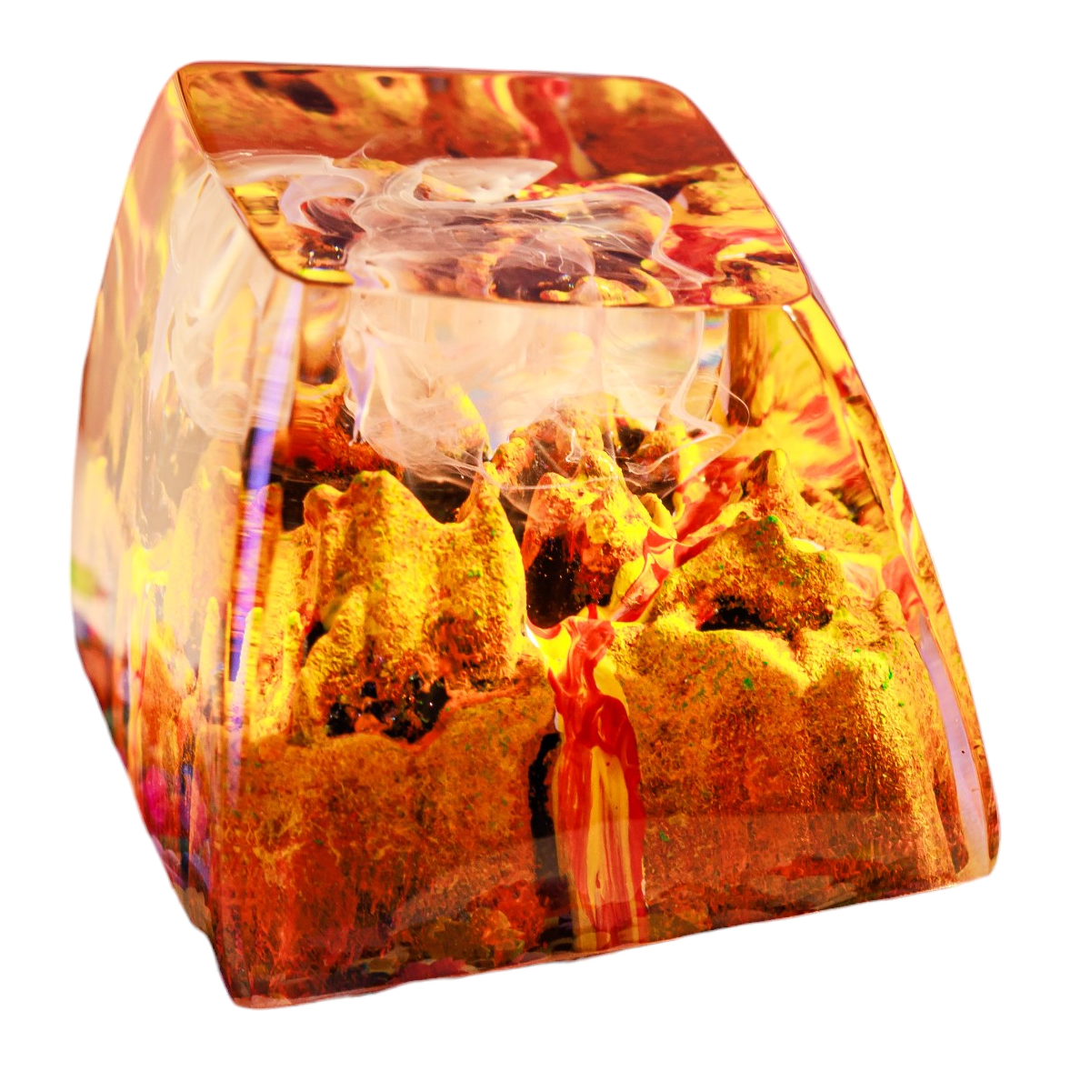Volcano resin artisan keycap