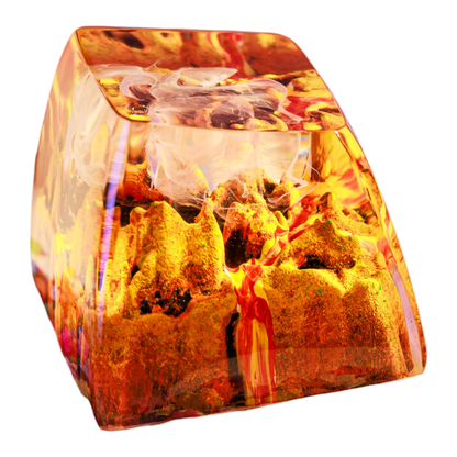 Volcano resin artisan keycap