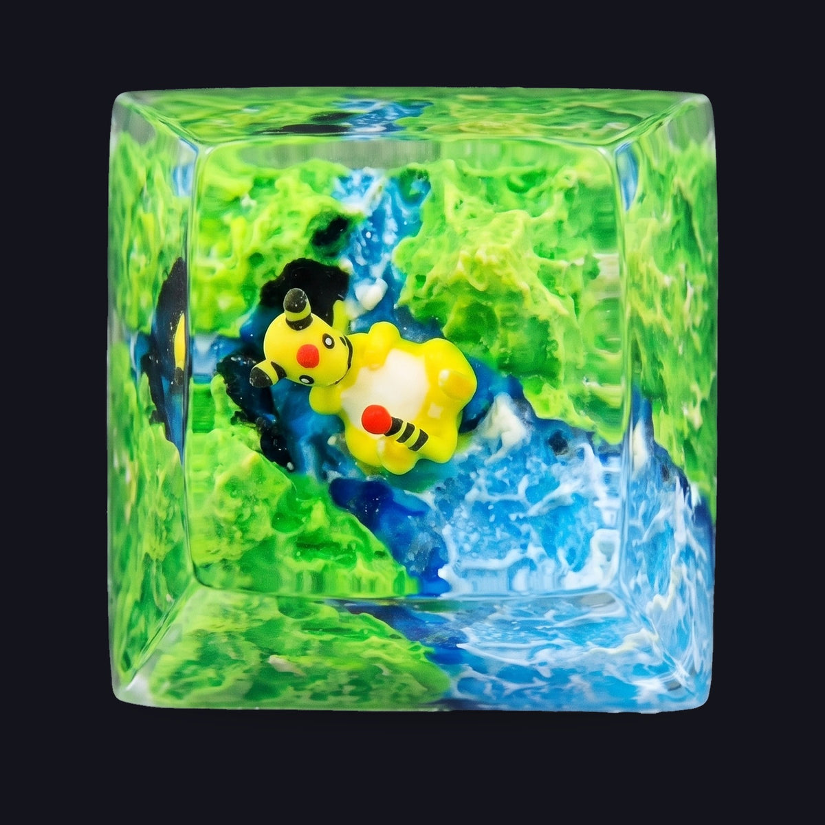 Ampharos Resin Keycap — top view