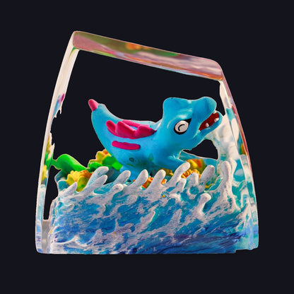 Totodile Resin Keycap — studio square