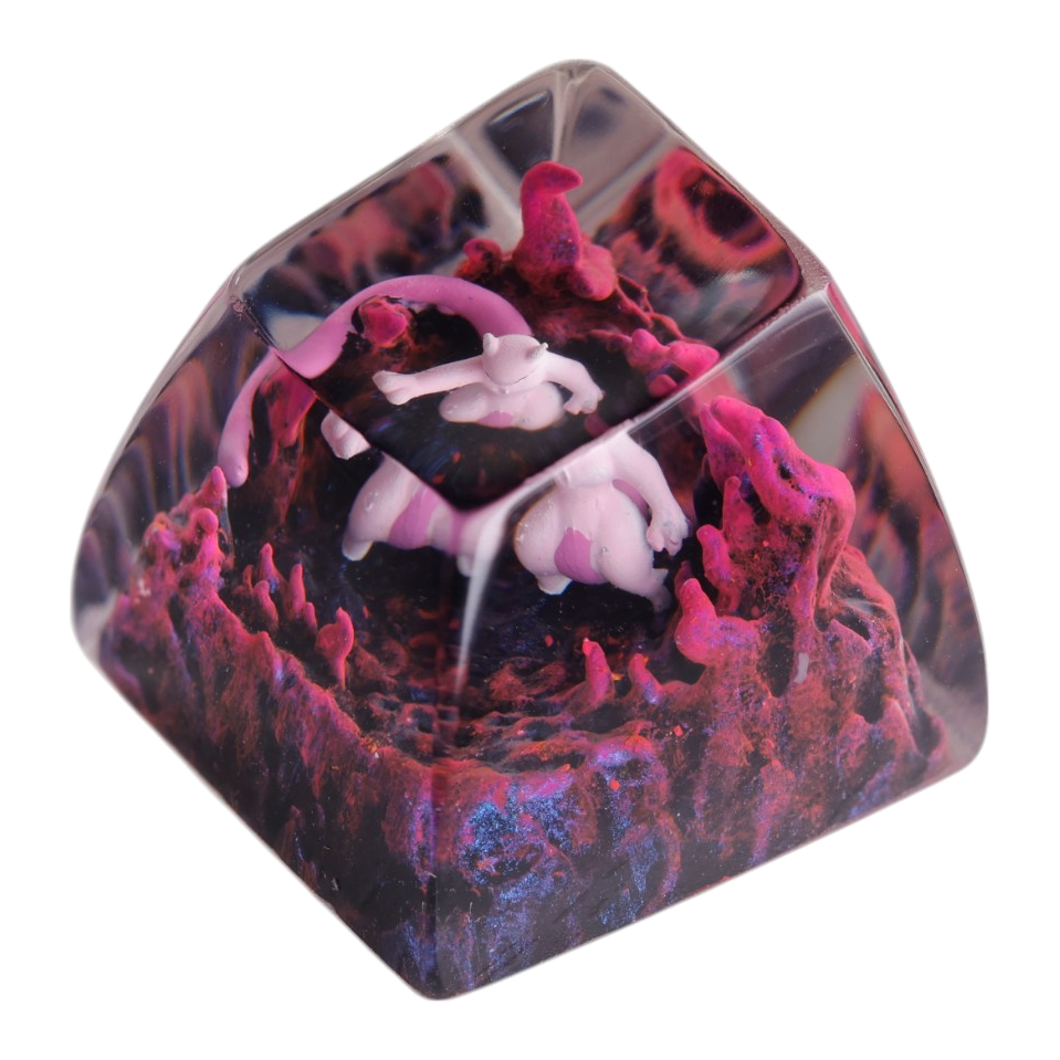 Mewtwo #2 resin artisan keycap