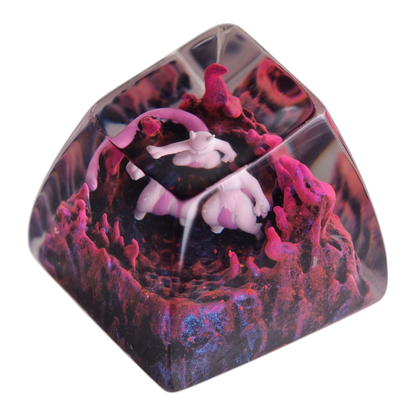 Mewtwo #2 resin artisan keycap