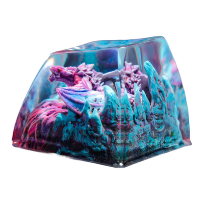 Violet Dragon resin artisan keycap