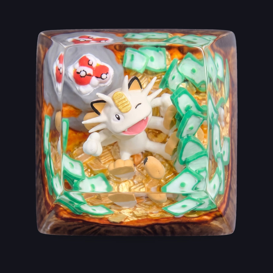 Meowth Resin Keycap