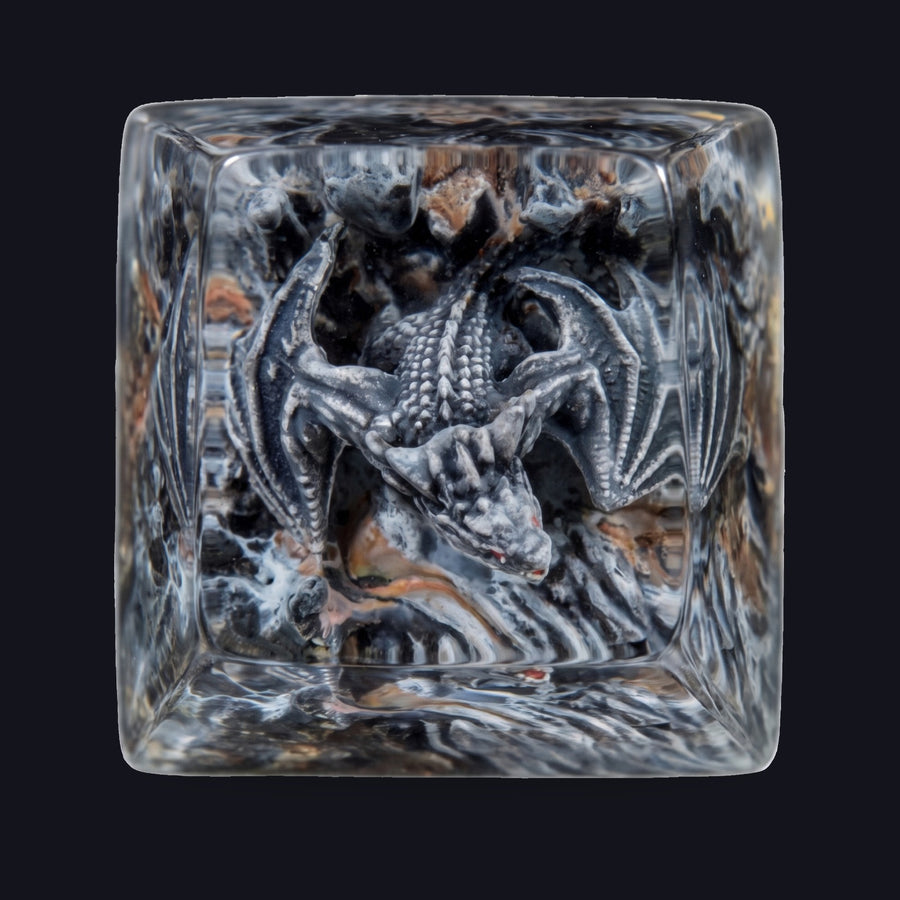 Grey Dragon Resin Keycap