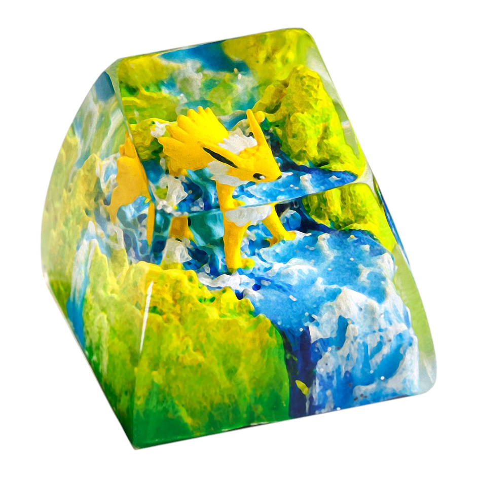 Jolteon Meadow Falls resin artisan keycap