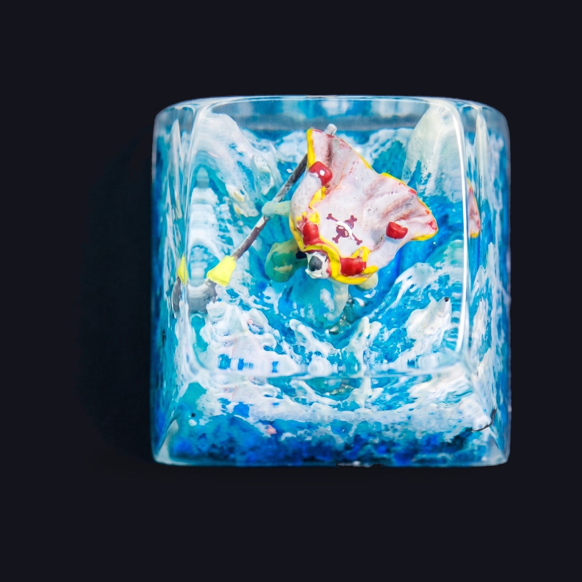 Whitebeard #2 Resin Keycap — top view