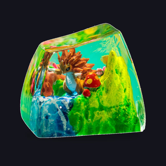 Sandslash Resin Keycap — studio square