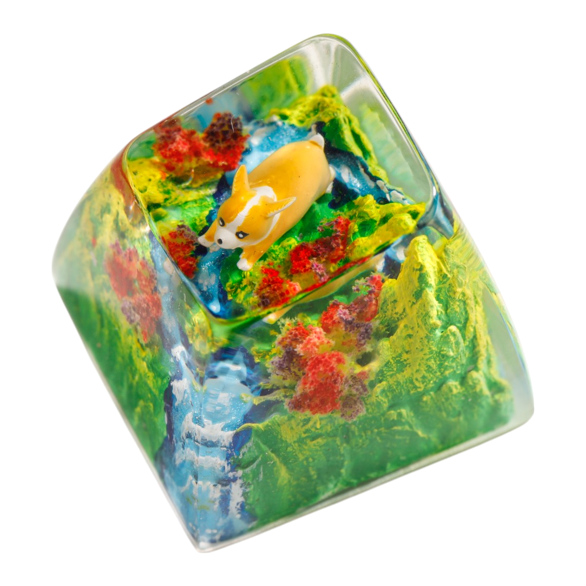 Corgi resin artisan keycap