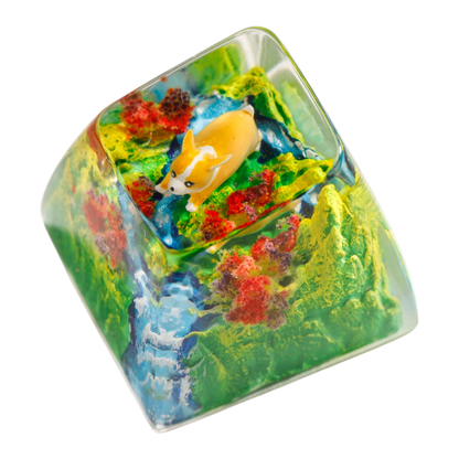 Corgi resin artisan keycap