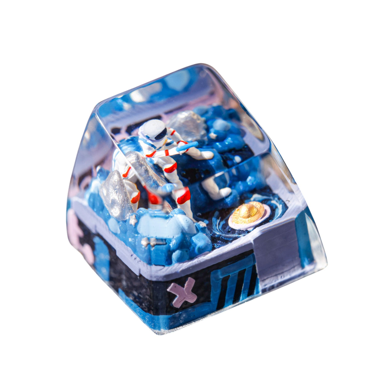 Astronaut Blue #2 resin artisan keycap