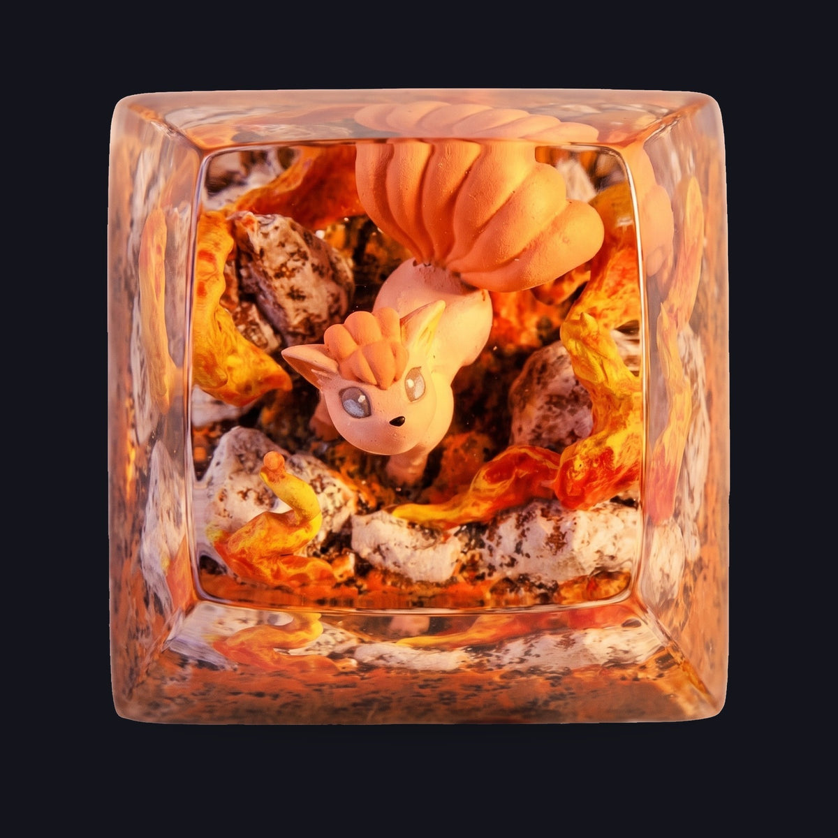 Vulpix Resin Keycap — top view