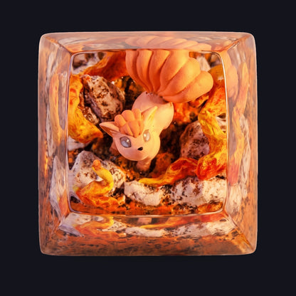Vulpix Resin Keycap — top view