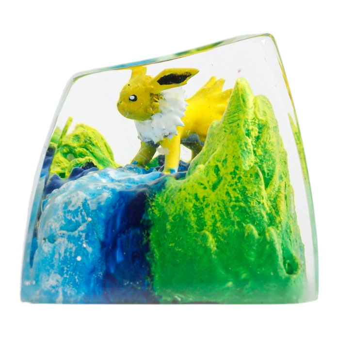 Jolteon Meadow Falls resin artisan keycap