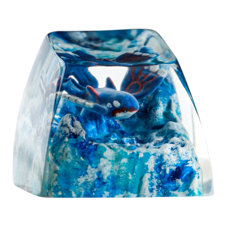 Kyogre resin artisan keycap