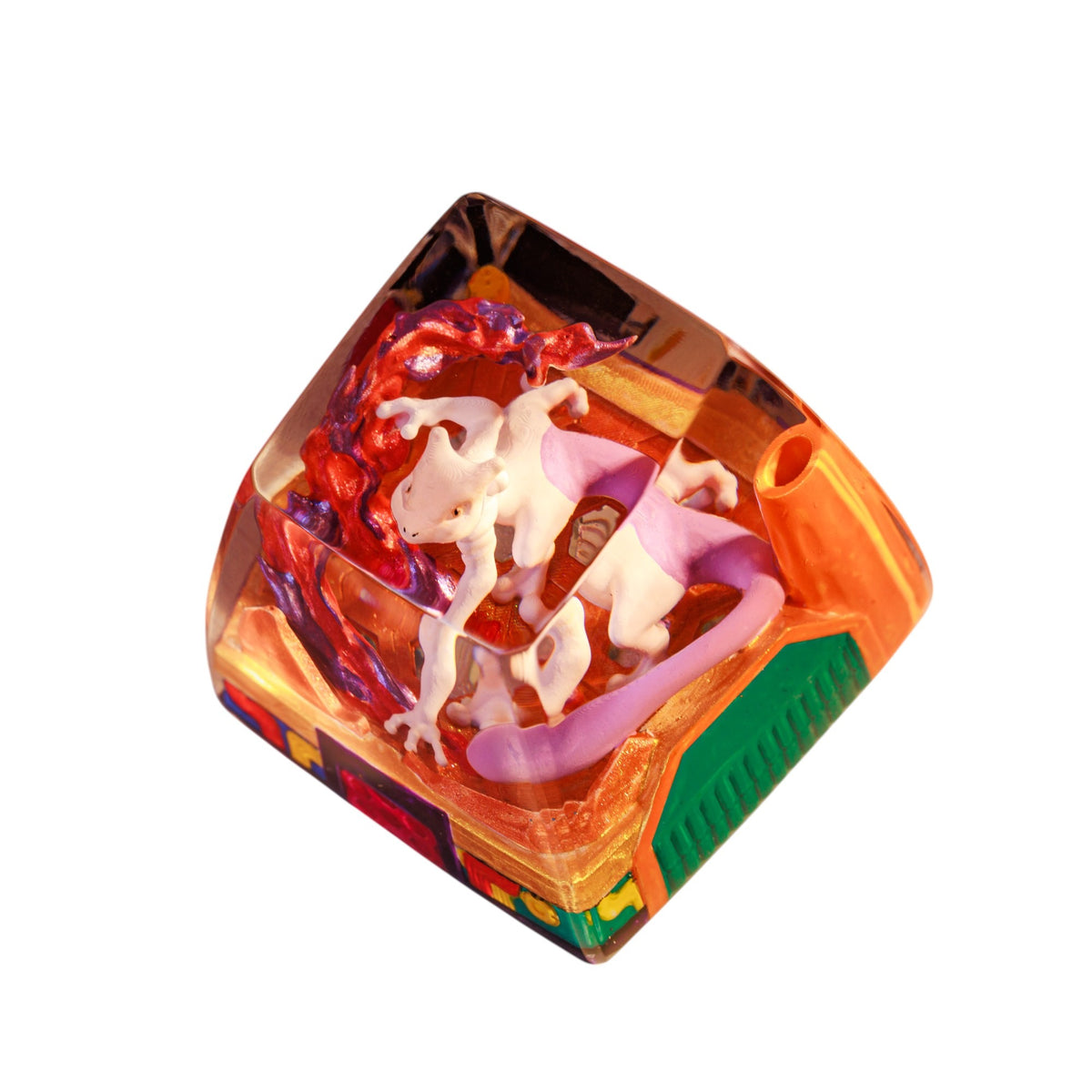 Mewtwo resin artisan keycap